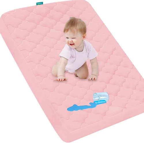 Vista 7 de Pack and Play - Protector de colchón ajustable impermeable para colchón de corral, compatible con Graco Pack n Play & Dream On Me & Pamo Babe, Negro