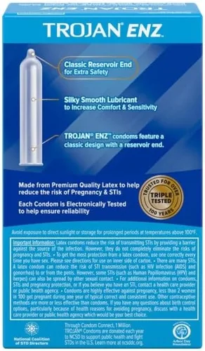 Vista 2 de Trojan Enz - Lubricantes para condones, 12 unidades (paquete de 3)