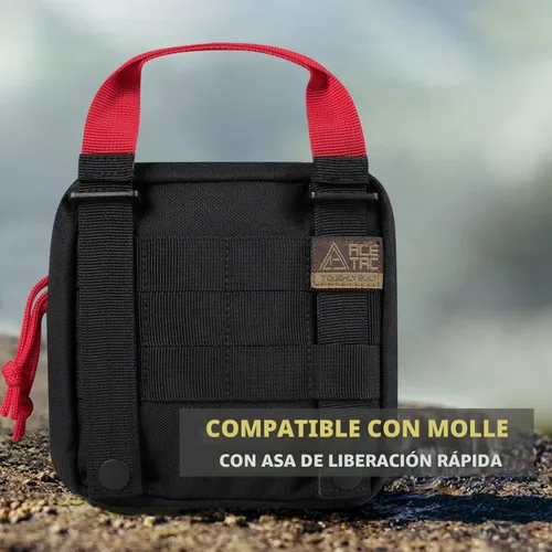 Vista 3 de Everlit IFAK Molle EMT Kit de primeros auxilios tácticos de 180 piezas para acampar al aire libre, kits de emergencia para camping, barco, caza Negro