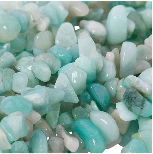 Vista 3 de Adabele Cuentas sueltas de gema de Amazonita azul natural de 31 pulgadas, astillado, con agujero perforado, forma libre, de 5 mm a 8 mm, separador
