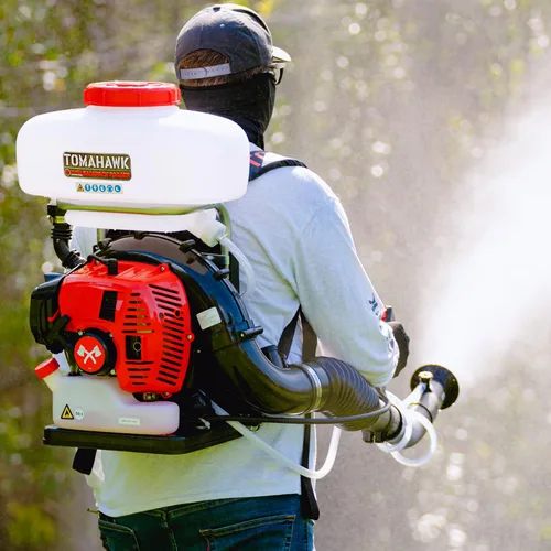 Vista 2 de Tomahawk Power 3HP Mochila Mosquito Fogger Soplador de hojas 3.7 galones Tanque de jardín Pulverizador (Turbo Fogger + Boquilla ULV)