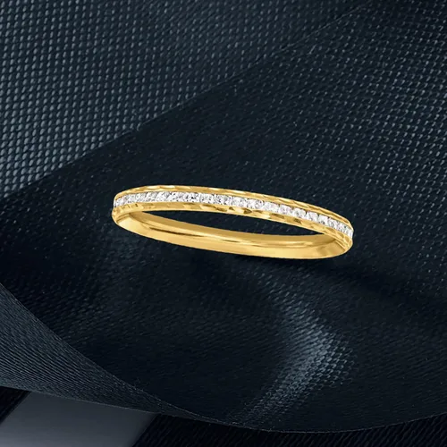 Vista 4 de Ross-Simons Anillo de eternidad con circonita cúbica de 0,70 qt en oro amarillo de 14 quilates