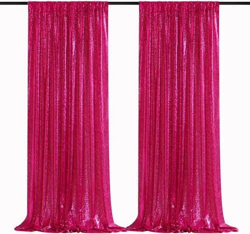Vista 53 de B-COOL Cortinas de Fondo de Lentejuelas Azul Bebé 2 Piezas 2ftx8ft Fotografía para Fiestas Fondo Brillante Cortinas para Prom Bodas Baby Shower