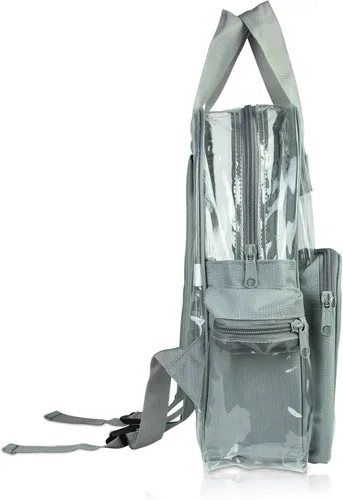 Vista 17 de DALIX Bolsas de mochila transparentes de plástico liso dorado