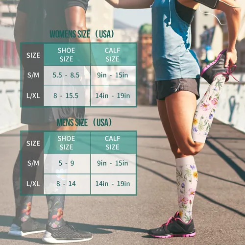 Vista 55 de Paquete de 3 pares de calcetines de compresión médica para mejorar la circulación de mujeres y hombres, para correr, hacer deporte y amamantar
