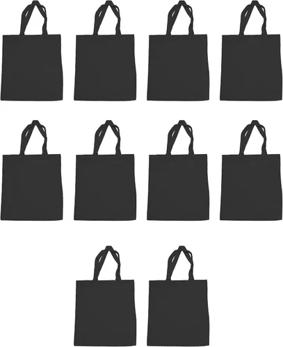 Vista 7 de DISCOUNT PROMOS Juego de 1 bolsas de lona de algodón personalizadas, texto personalizado, logotipo, imagen, reutilizables, ideales para compras
