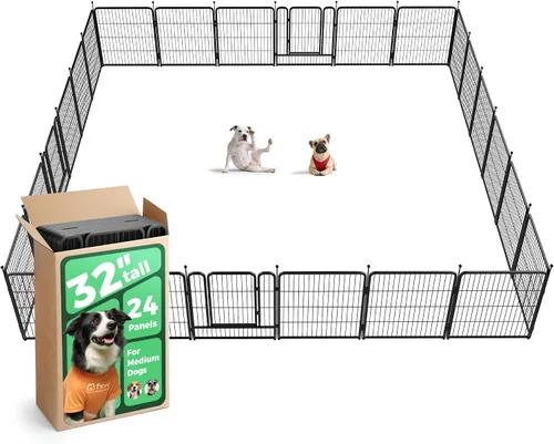 Vista 103 de FXW Rollick - Corralito para perros para patio, campamento con casa rodante, patentado, 24 pulgadas, 2 paneles Fácil instalación, resistente