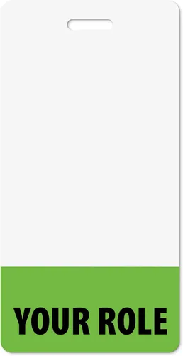 Vista 29 de Personalizado Badge Buddy – en color rosa bebé – vertical – tarjeta de respaldo de doble cara – duradera y resistente al agua ideal para profesores