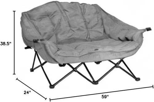Vista 3 de Silla de campamento Bear Buddy para adultos gris jaspeado