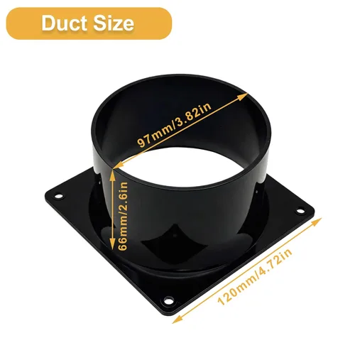Vista 7 de Ventilador de escape axial pequeño de 4.724 in x 1.496 in, ventilador