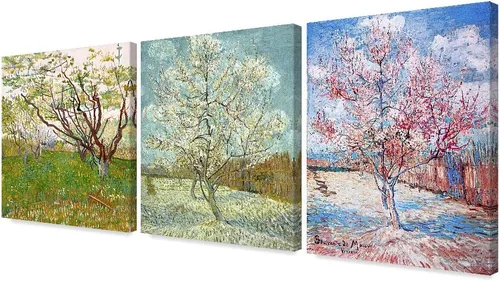 Vista 50 de Serie de pinturas de Vincent Van Gogh (favoritos). Reproducción de arte clásico de Van Gogh, impreso en lienzo, Algodón, Almond Blossom, 16x20