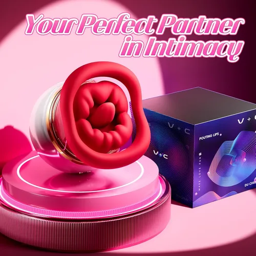 Vista 5 de Vibrador de succión de rosas, vibrador de boca mejorado 5 en 1, juguetes sexuales para mujeres con pantalla LCD, 10 chupadores, 10 lamiendo