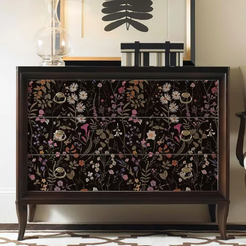Vista 7 de Revestimiento de cajón con diseño floral rosa para despegar y pegar, papel tapiz autoadhesivo de vinilo extraíble, forro decorativo para cajones