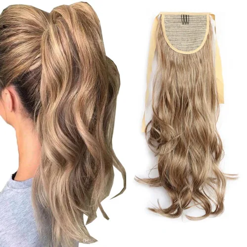 Vista 29 de Extensiones de cabello sintético de 20 pulgadas, 3.17 oz, ondulado, rizado, resistente al calor, fibra sintética para mujer