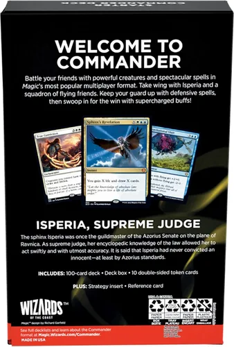 Vista 5 de Magic: The Gathering Baraja Starter Commander – First Flight (Blanco-Azul) Baraja Lista para Jugar para Principiantes y Fanáticos Edades 13+