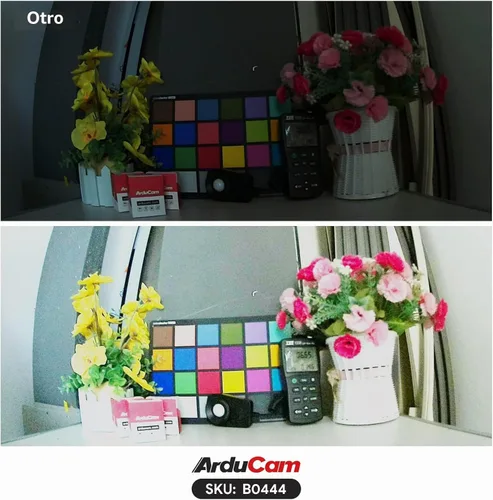 Vista 6 de Arducam para módulo de cámara Raspberry Pi 5, cámara de luz ultra baja a color IMX462, con lente M12 gran angular de 141 ° (H) y cámara web de alta