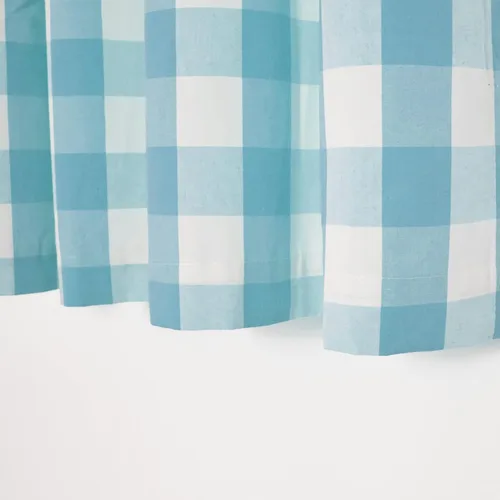 Vista 60 de Cenefas de cortina para ventana de 16 pulgadas de largo, 2 paneles de cuadros búfalo, cortinas pequeñas con bolsillo para barra, estilo clásico