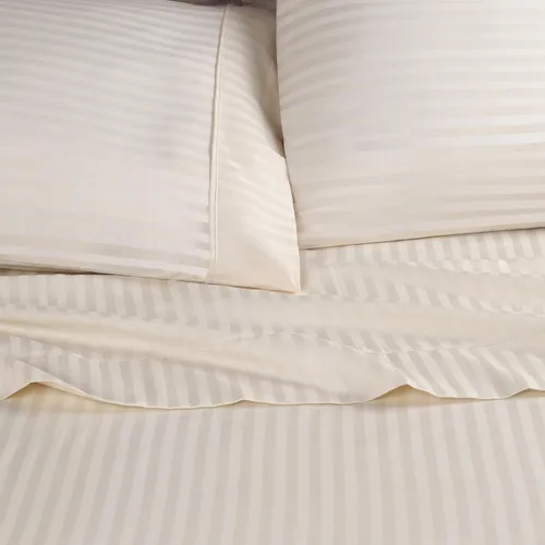 Vista 3 de Superior Egyptian Cotton 300 Thread Count Bed Sheet Set, 1 Elastic Deep Pocket Fitted Sheet, 1 Flat Sheet, 2 Pillowcases, Daily Sheets, Luxury Home