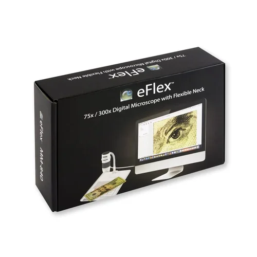 Vista 8 de Carson eFlex 75 x/300 x ampliación efectiva (sobre la base de un 21" monitor) con luz LED microscopio digital USB