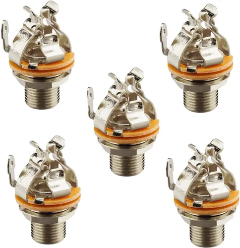 Vista 4 de Conector de salida mono de 1/4 de pulgada de Pure Tone Multi-Contact Níquel negro Base de tensión dual y puntas positivas dobles para una señal