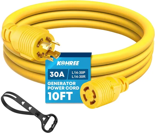 Vista 11 de Kohree Cable de extensión para generador de 30 amperios de 50 pies