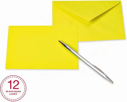 Vista 8 de American Greetings tarjetas en blanco de un solo panel con sobres, color arcoíris neón (100 unidades)