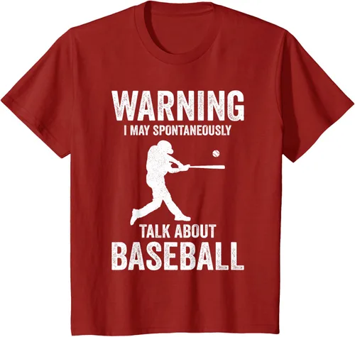 Vista 16 de Warning I May Talk About Baseball Player - Camiseta divertida de béisbol
