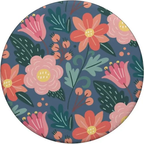 Vista 3 de Lindo Jardín Botánico Colorido Patrón Floral PopSockets PopGrip Swappable