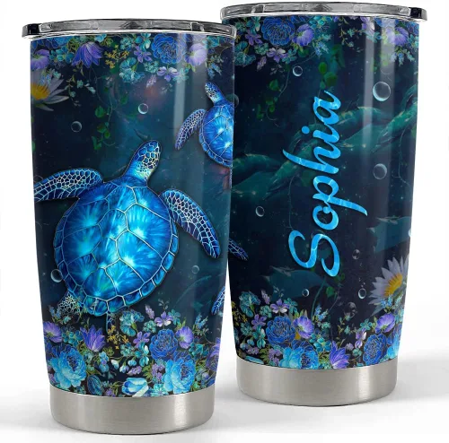 Vista 18 de SANDJEST Vaso personalizado de abeja con girasol de miel de 20oz 30oz con tapa, regalo para mujeres, niñas, hija, hermana, amantes de los animales