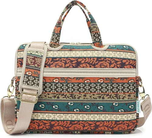 Vista 11 de Kayond - Bolsa de hombro impermeable para laptop con patrón de rosas negras resistente al agua, funda para laptop de 12 y 13 pulgadas Negro Rosado