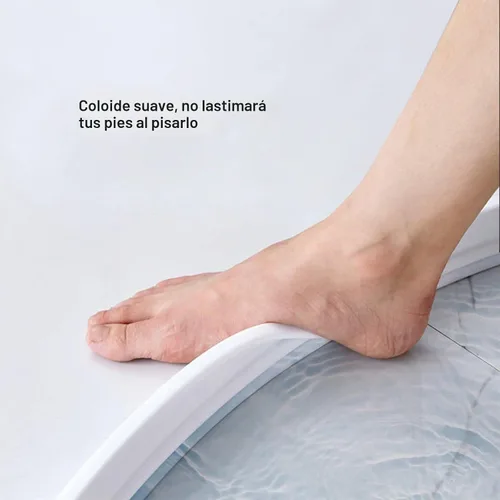 Vista 4 de Protector de agua plegable para ducha, protector contra salpicaduras de agua, barrera de agua para cabina de ducha, retenedor para separación húmeda
