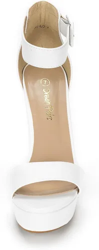 Vista 5 de DREAM PAIRS Hi-Lo - Sandalias de tacón alto y plataforma para mujer