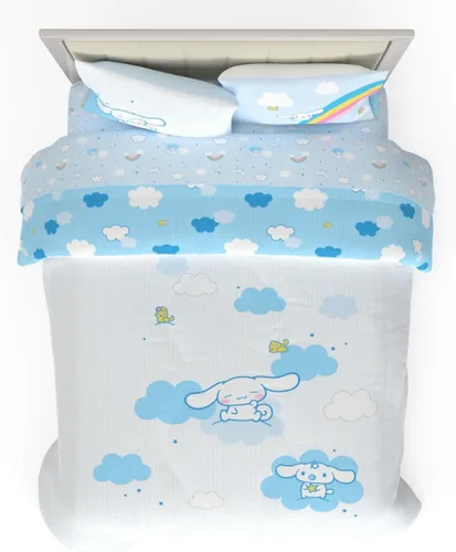 Vista 23 de Franco - Juego de edredón y sábanas supersuaves con funda para niños, 5 piezas, tamaño individual, Hello Kitty