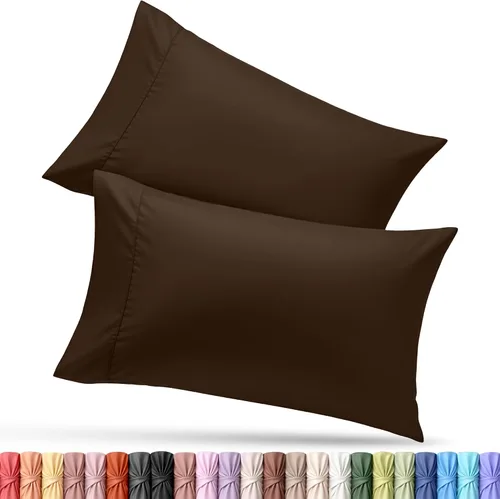 Vista 12 de Utopia Bedding - Juego de 2 fundas de almohada tamaño estándar, con cierre de sobre, tela de microfibra cepillada suave, resistentes al encogimiento