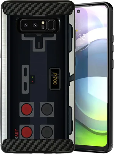 Vista 10 de CasesOnDeck - Funda compatible con Samsung Galaxy Note 8 (Carbon Flex) y Note 8, diseño moderno de ajuste delgado, con golpes y caídas (astronauta)