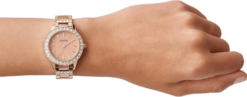 Vista 6 de Fossil Womens Jesse Stainless Steel Crystal-Accented Dress Quartz Watch