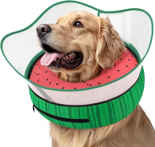 Vista 13 de Supet Collar de Cono Inflable Elevado para Perros para Evitar que se Laman, Alternativa de Cono Suave para Perros Después de Cirugía, Collar de Dona