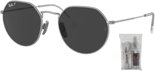 Vista 2 de Ray-Ban RB8165 - Gafas de sol irregulares para hombres y mujeres + paquete con kit de gafas de cortesía de diseñador iWear