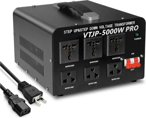 Vista 2 de Transformador de voltaje 1500W AC110V-AC220V Cambiador Elevación/Baja Voltaje Japón/U+S Salida estándar (VTJP 5000W)
