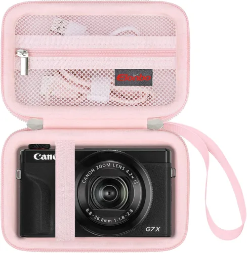 Vista 10 de Elonbo Funda para cámara digital Canon PowerShot G7 X Mark III/G7 X Mark II/Canon Powershot SX740 HS/ SX730 HS/ SX720 HS - Funda de transporte