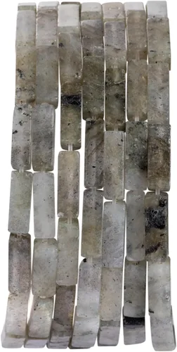 Vista 26 de Cuentas de tubo rectangular de jade africano natural, 0.157 x 0.512 in, 15.0 in/str sueltas semi piedras preciosas para hacer pulseras, collares
