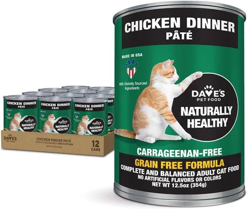 Vista 15 de Dave's Pet Food Alimento húmedo para gatos sin granos (fórmula de pollo), hecho en Estados Unidos, naturalmente saludable, alimentos enlatados