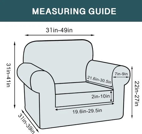 Vista 2 de FantasDecor Fundas de terciopelo para sofá de 2 piezas para sala, con cojín individual, protector elástico de muebles para mascotas, lavable a Negro