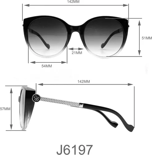 Vista 14 de Jessica Simpson Gafas de sol retro con ojo de gato J5012 para mujer con protección Uv400