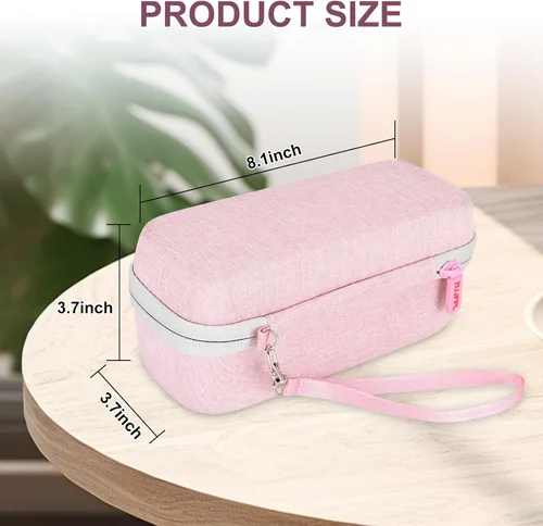 Vista 8 de Estuche rígido EVA para altavoz Bluetooth JBL Flip7/6/5, impermeable, portátil, funda de transporte premium para JBL Flip 4, para viaje, color rosa