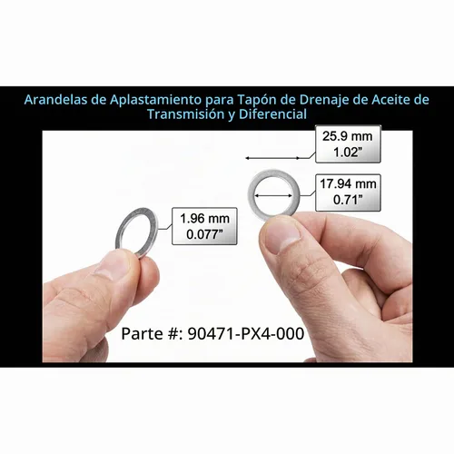 Vista 5 de 5 Arandelas para diferencial trasero y 5 arandelas para tapón de transmisión automática para sello sólido a prueba de fugas - Arandelas