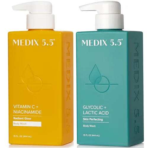 Vista 19 de MEDIX - Juego de 3 piezas para el cuidado de la piel antienvejecimiento Limpiador facial y corporal espumoso exfoliante con ácido glicólico AHA +