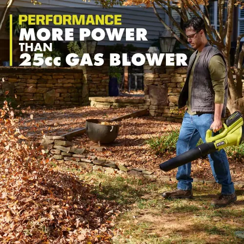 Vista 8 de RYOBI 40V 120 MPH 550 CFM batería inalámbrica soplador hoja herramienta sólo RY40LB01B