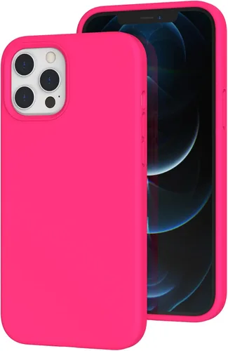 Vista 256 de Funda de silicona líquida compatible con iPhone 12 Pro Max 6.7 pulgadas, funda de gel de protección completa con forro de microfibra, funda