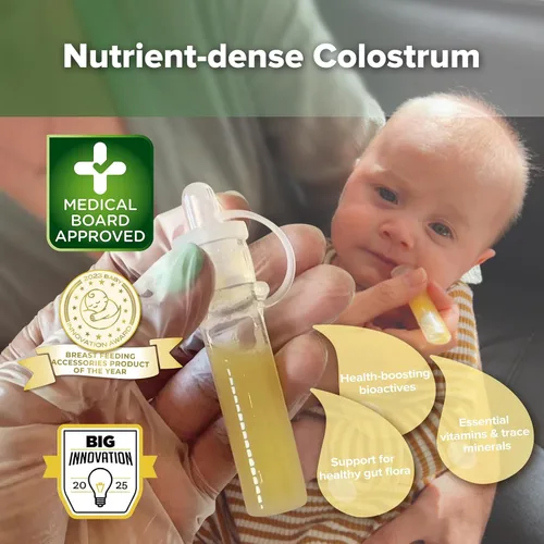 Vista 2 de haakaa Colostrum Collector Kit for Collecting & Newborn Feeding, 4ml-2pcs